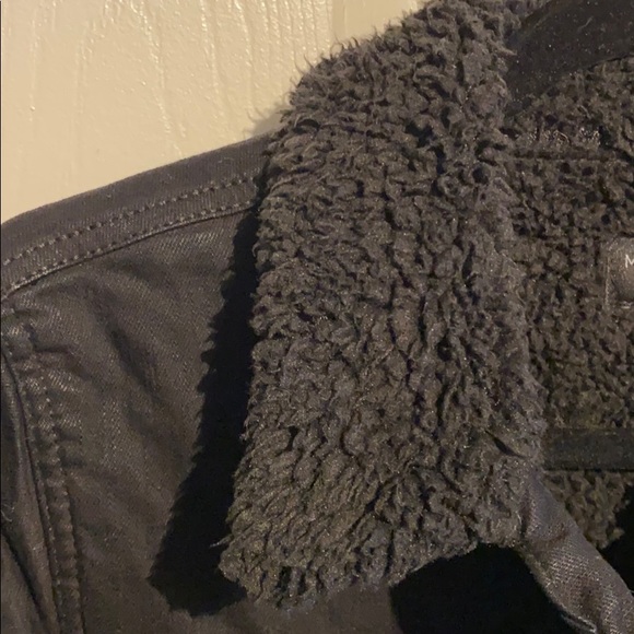 “Sherpa” lined black “jean” jacket - Picture 2 of 3
